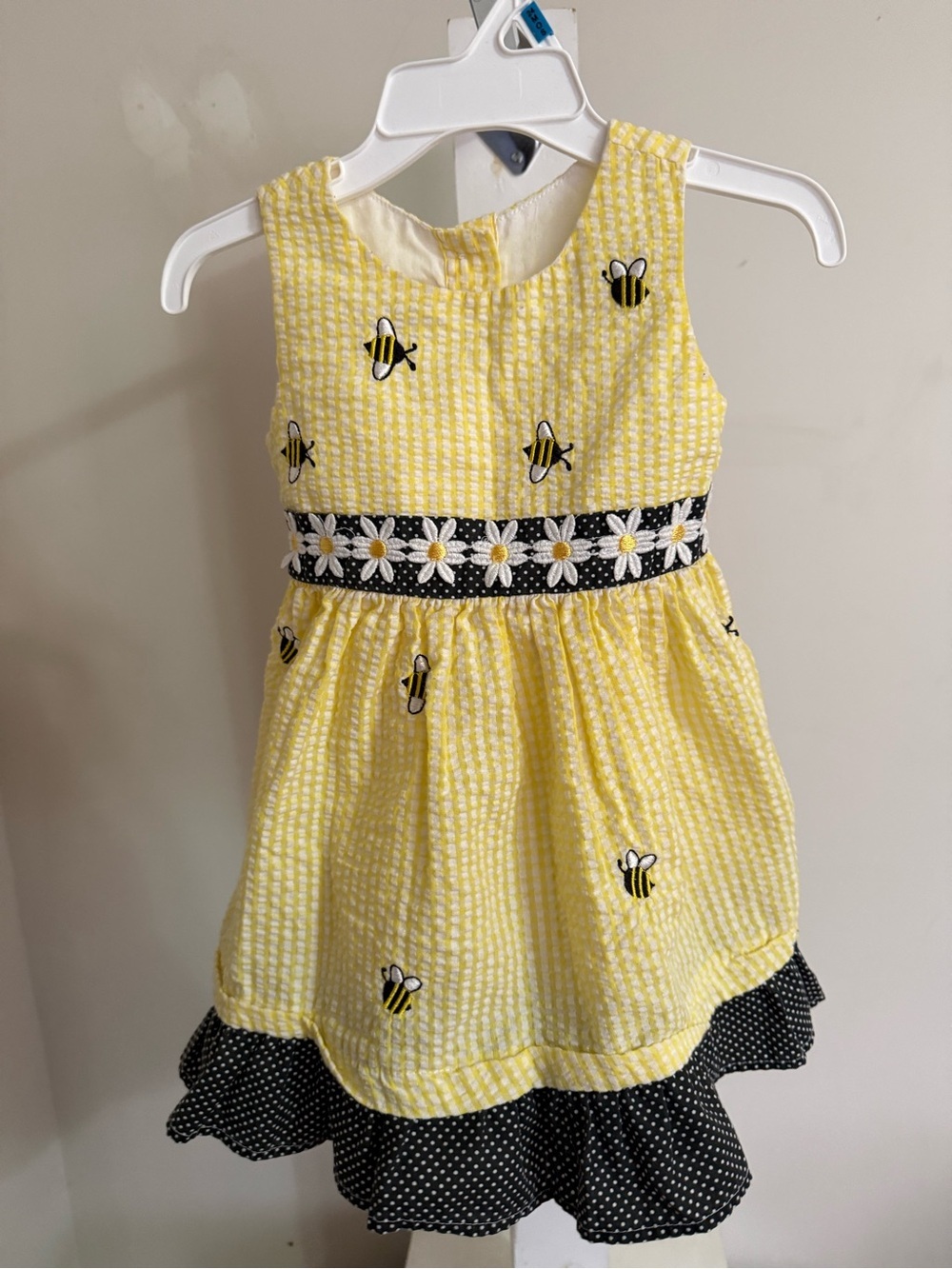 Rare Editions Bumblebee Dress & Diaper Cover